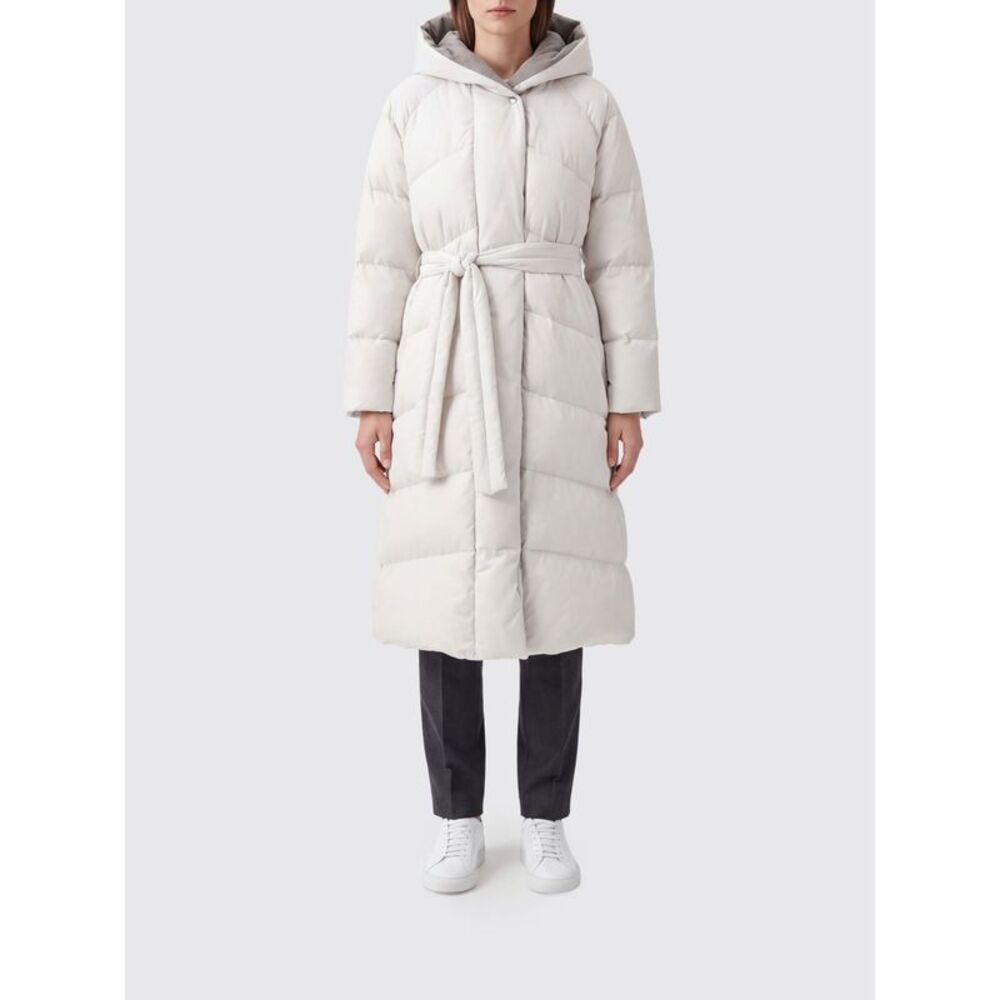 Moorer Women Wintra-Stp Long Moorer Goose Down Puffer Coat With Hood And Belt